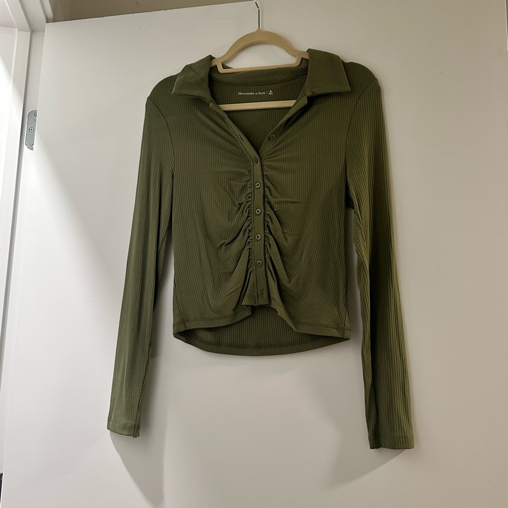 Abercrombie Green Button Blouse